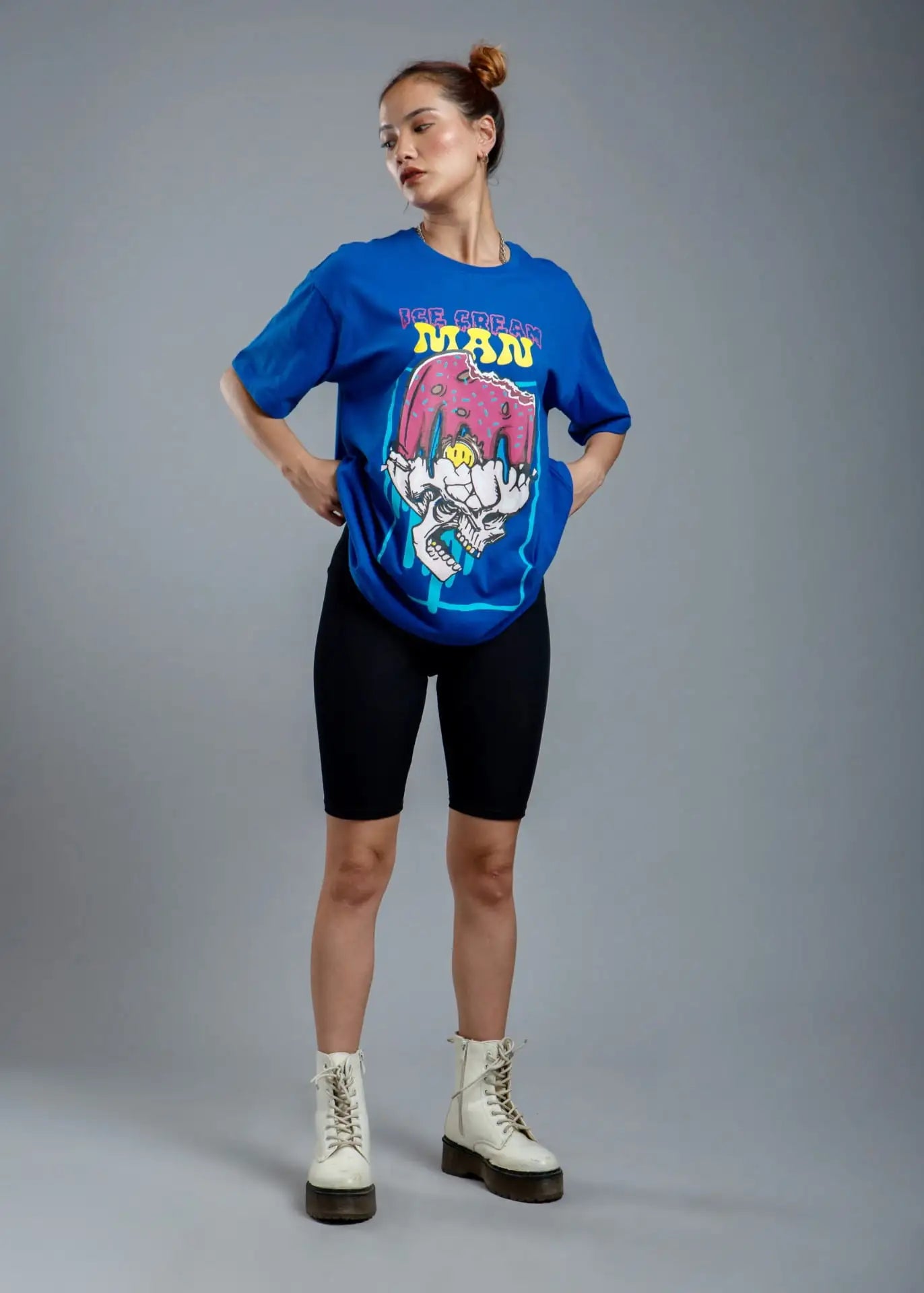 Blue Ice-Cream Man Oversized T-shirt