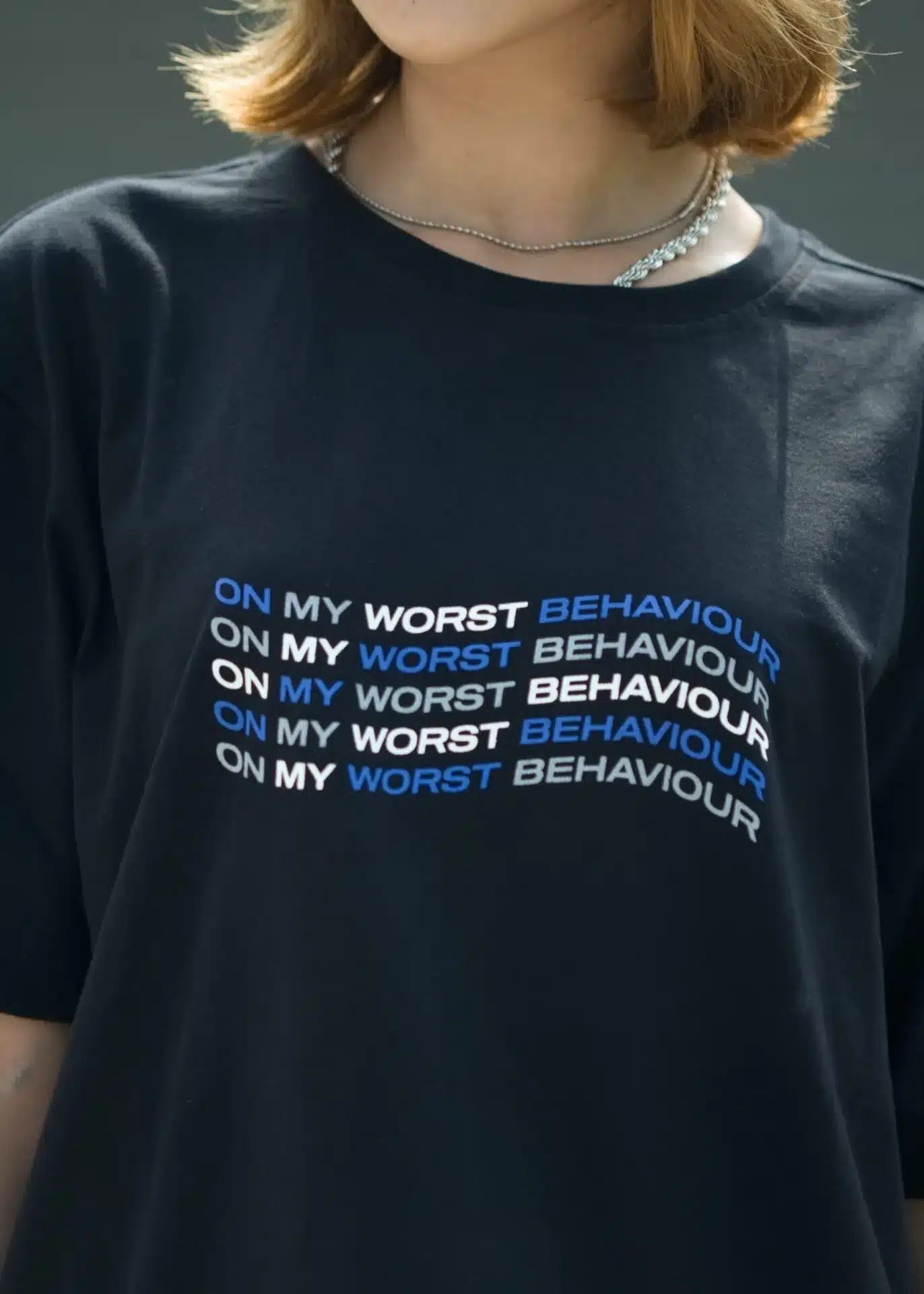 Black On My Worst Behaviour Regular Fit T-shirt