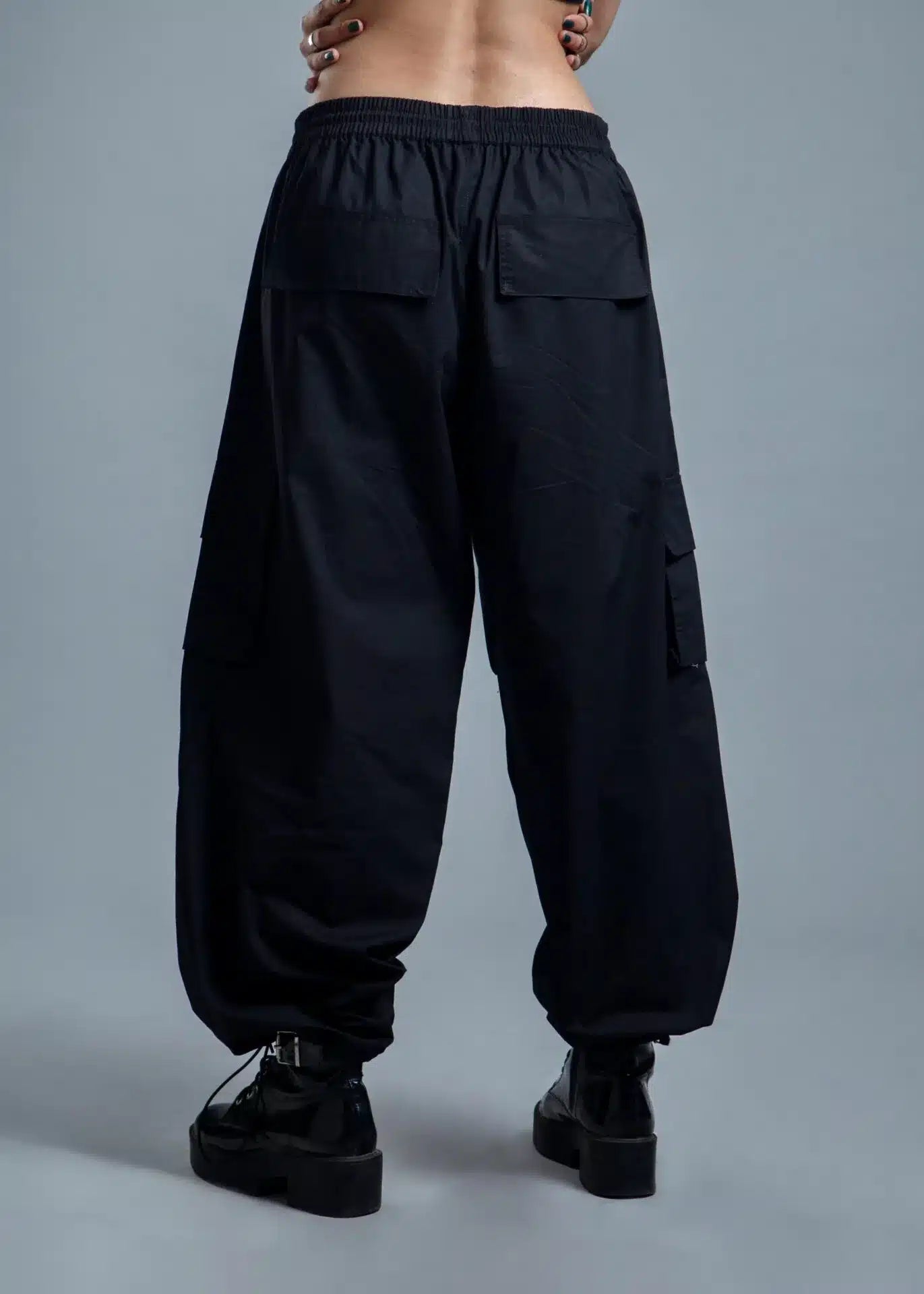Black Relaxed Fit Cargo Pants