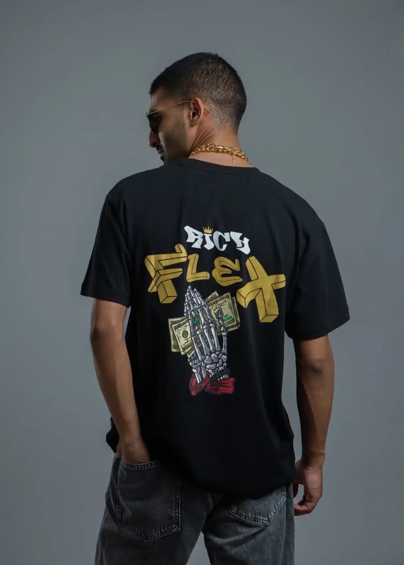 Black Rich Flex Oversized T-shirt