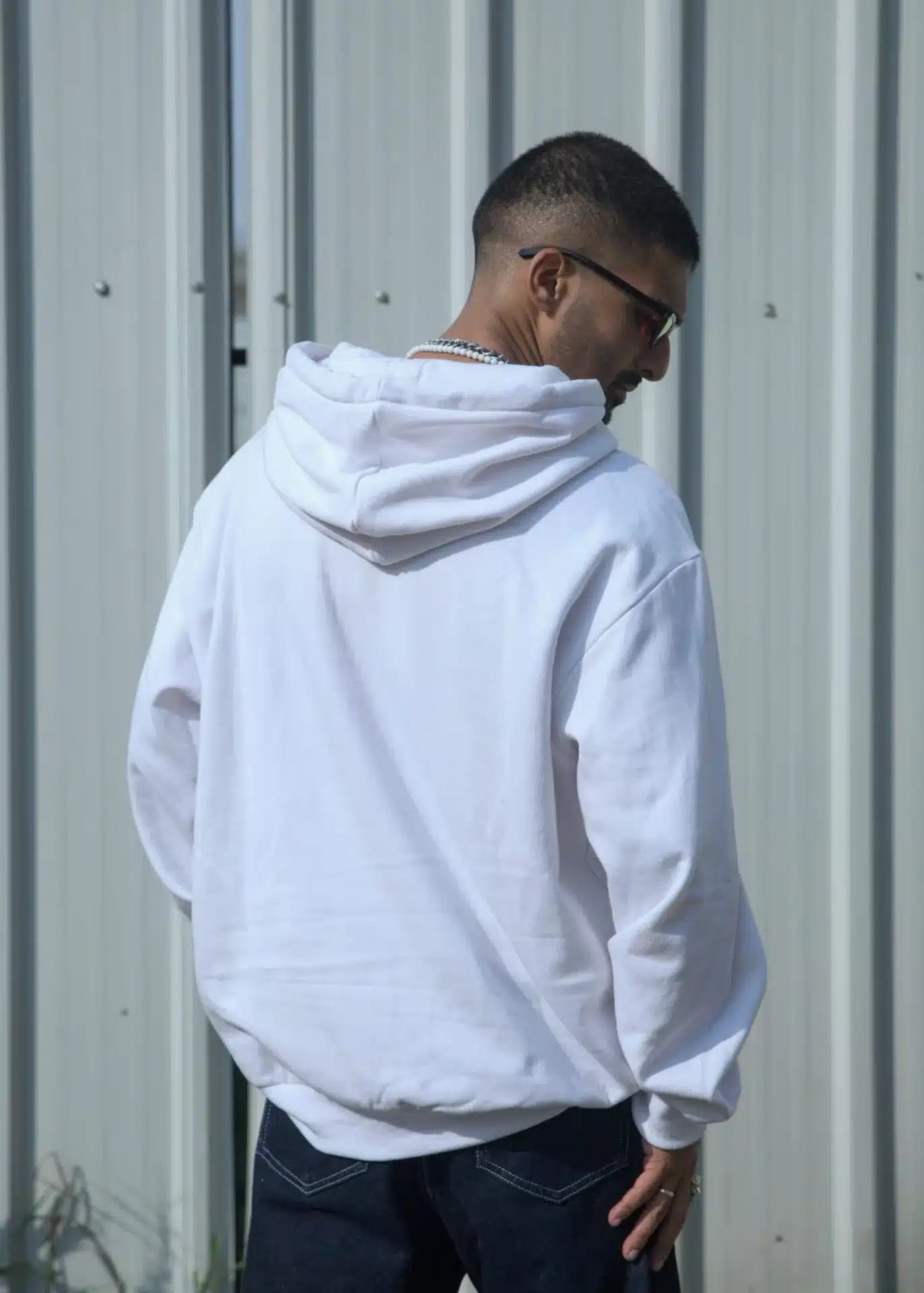 Off White Relaxed Fit Hoodie