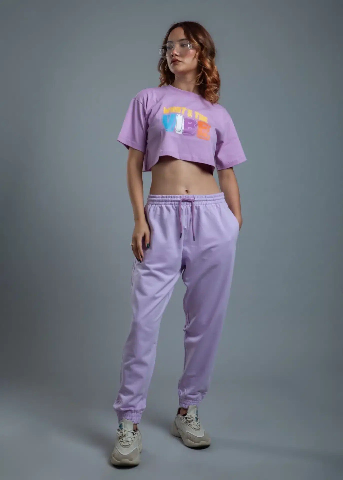 Lilac What The Vibe Crop Top