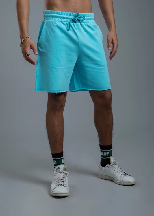 Sky Blue Relaxed Fit Shorts