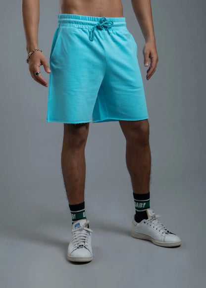 Sky Blue Relaxed Fit Shorts