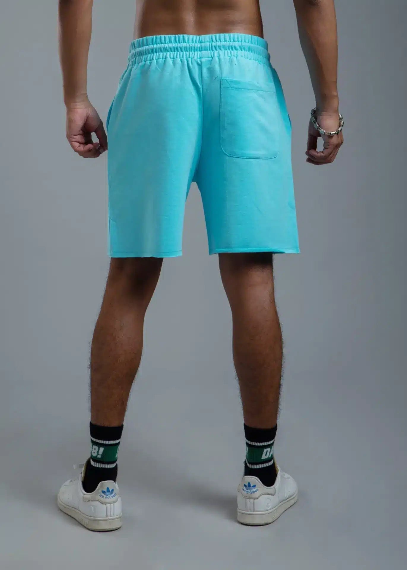 Sky Blue Relaxed Fit Shorts